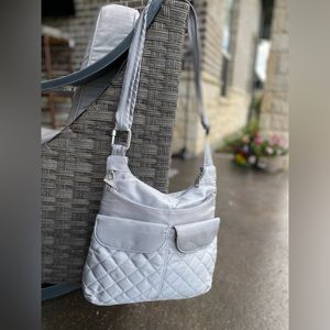 Travelon Anti Theft Crossbody Bag - Silver